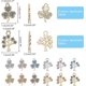 thumbnail image 5 of 48 piezas de 2 estilos de dijes de árbol de la vida con diamantes de imitación y circonita cúbica de trébol, colgantes de aleación de 6 colores para collares, pulseras y bisutería. Agujero: 1,8-2 mm., 5 of 6