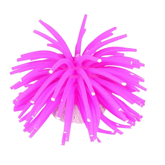 WASHWEPE Artificial Sea Urchin Purple PTR Realistic Design for Aquarium 1Pcs 2.8x2.8x2.4in
