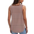 thumbnail image 5 of Summer Tank Tops Womens Striped Lace Trim V Neck Tunic Tee Shirts Dressy Casual Sleeveless Tanks Blouses (XL, Watermelon Red), 5 of 7
