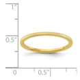 thumbnail image 4 of Real 14kt Yellow Gold Gold 1.2mm Line Pattern Stackable Band Size: 4; for Adults and Teens; for Women and Men, 4 of 4