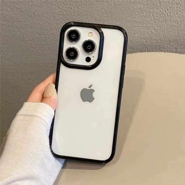 Transparent Candy Color Bumper Phone Case For iPhone 15 14 13 Mini 12 11 Pro Max XR XS X 7 8 Plus SE3 Soft Shockproof Back Cover