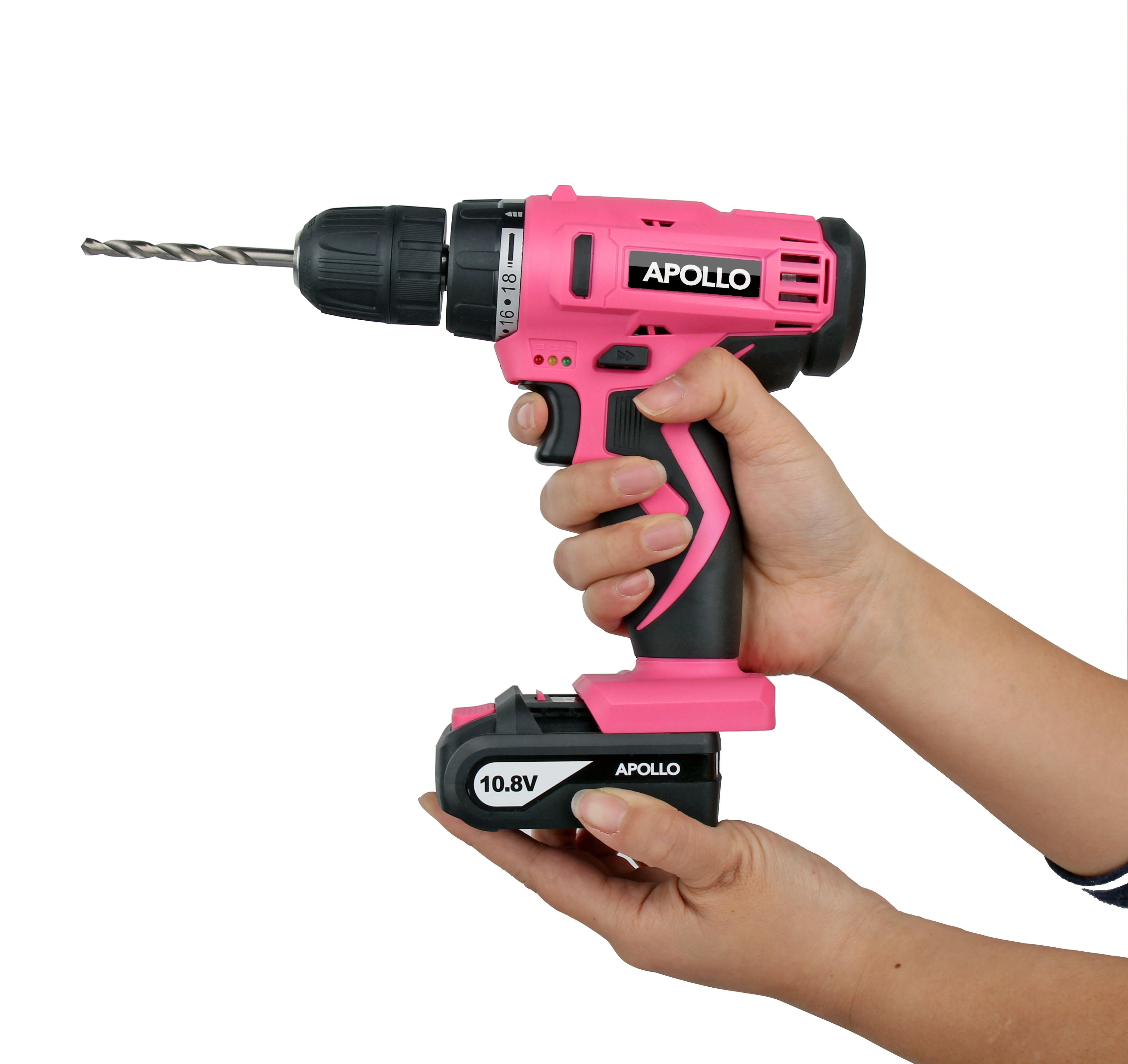 APOLLO Tools Dt4937P 10.8 - Volt Lithium-Ion Cordless Drill with 30-Piece Accessory Set
