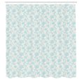 thumbnail image 2 of Ambesonne Botanical Shower Curtain, Romantic Simple Floral, 69"Wx84"L, Pale Blue and Off White, 2 of 4