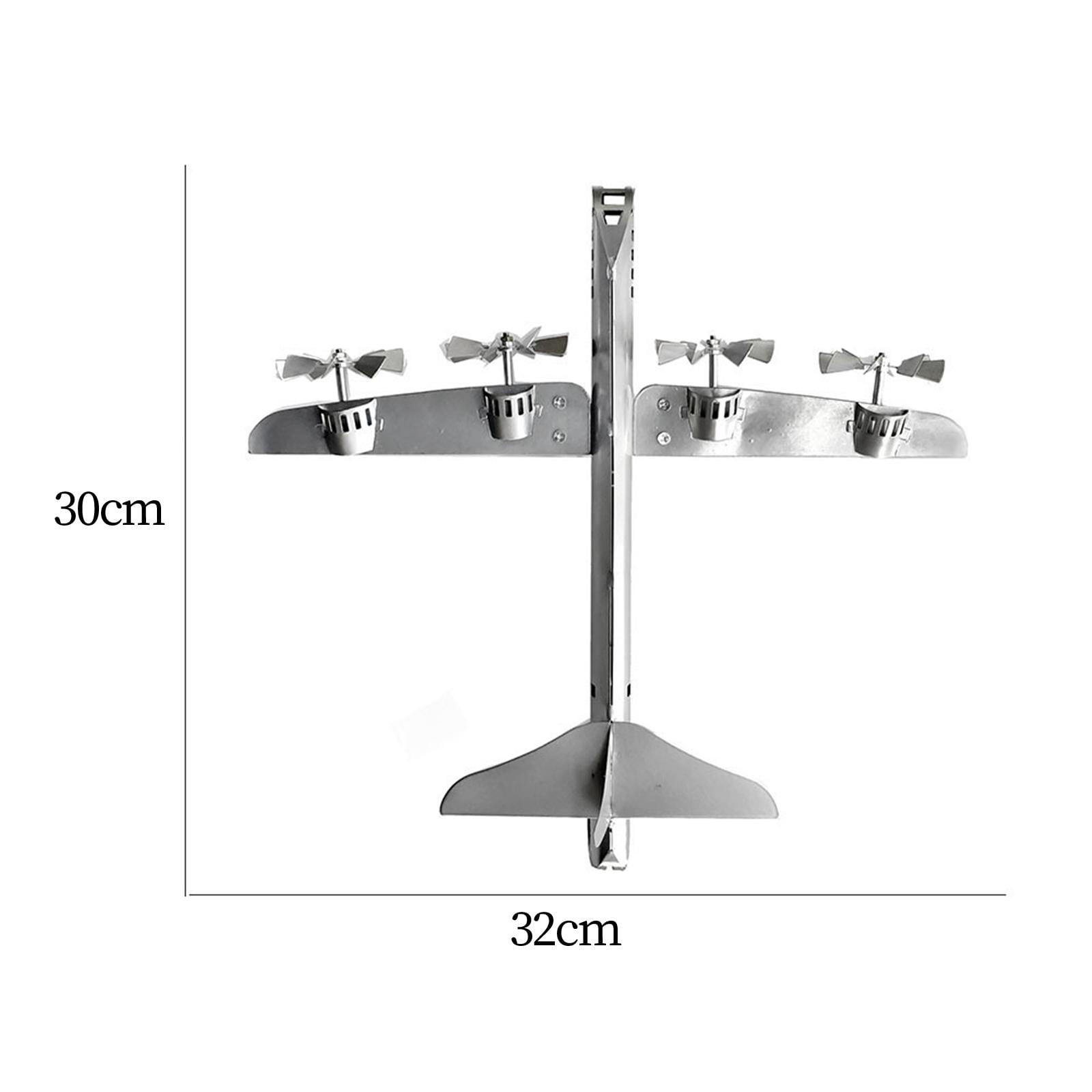 Colaxi Wind Ornament Aircraft Windmill with Metal Stake, Iron Art Sculpture Statue for Patio Yard Outside, Housewarming Gift