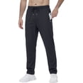 thumbnail image 2 of Men's Athletic Hiking Pants Lightweight Quick Dry Travel Fishing Joggers Running Workout Active Track Pants Black 2XL, 2 of 6