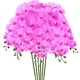 thumbnail image 1 of Uxcell 6-Pack Flores de Orquídea Artificial 9 Pétalos Grandes 37 Pulgadas Ramo de Phalaenopsis de Seda Lila Orquídeas Falsas para el Hogar/Boda, 1 of 1