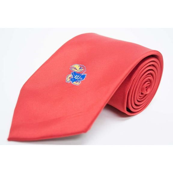 Kansas Jayhawks Red Solid Necktie - Donegal Bay - Unisex - One Size