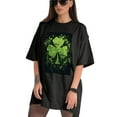 thumbnail image 3 of Plus Size Shirt for Women Black Tops for Women Short Sleeves Shirt for Women ST Patrick 154 T Shirt Crewneck Shirt for Women 4XL, 3 of 5