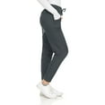 thumbnail image 4 of Hey Collection Womens Knit Stretch Scrub Joggers Scrubs Pants, Pewter, XS, 4 of 5