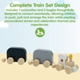 thumbnail image 2 of PlanToys® Celebration Wooden Train Set with Photo Slot & Chalkboard | Customizable Keepsake 3 Pcs Pull Toy Made with Sustainable Rubberwood | Ideal Birthday Gift for Kids, 2 of 9