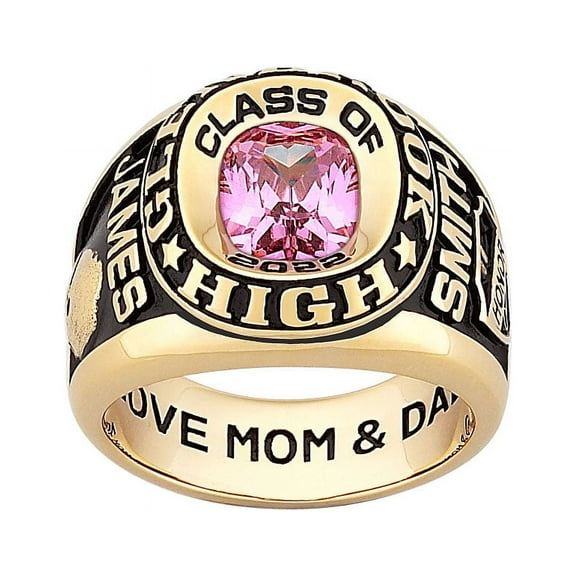 Order Now for 2025 Graduation, Freestyle Men's Yellow Celebrium Double Row Classic Class Ring, Personalized, High School or College