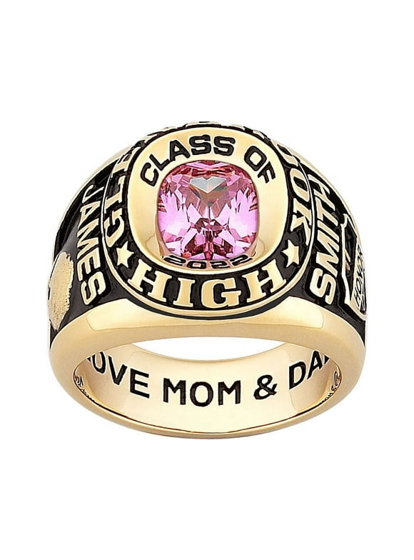 Order Now for Graduation, Freestyle Men's Yellow Celebrium Double Row Classic Class Ring, Personalized, High School or College