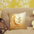 thumbnail image 4 of Funda de almohada cuadrada decorativa suave, funda de cojín, funda de almohada con cierre oculto luna de dos luces, 4 of 8