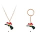 thumbnail image 2 of Minnieouse Collar de tarjeta con colgante de bandera de colores - Cada ocasión Colgante de tarjeta de bandera de colores Cadena de plata oro Type3 NO3, 2 of 6
