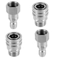 thumbnail image 2 of 4 Pack Pressure Washer Quick Connect Kit, M22 14mm to 3/8 Inch Quick Connect Hose Adapter Set, 360° Rotating Swivel Fittings Pressure Washer Adapter Set Stainless Steel, 2 of 8
