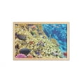 thumbnail image 1 of Ocean Wall Art with Frame, Colorful Life Natural Environment Deep down in the Sea Scenery Exotic Holiday Picture, Printed Fabric Poster for Bathroom Living Room, 35" x 23", Blue Beige, by Ambesonne, 1 of 2