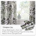 thumbnail image 2 of NICETOWN Blackout Floral Curtains for Kitchen, Watercolor Foliage Light Blocking Curtains Thermal Insulated Energy Efficient Grommet Drapes, Olive Green, 52"x63", 2 Panels, 2 of 6