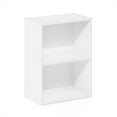 thumbnail image 2 of Furinno Luder 2-Tier Open Shelf Bookcase, White, 2 of 6