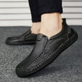 thumbnail image 2 of Men's Casual On Loafers Comfortable Leather Flat Shoes For Daily Wear With Jeans All Season Non Sole Lightweight Breathable Shoes For Men, 2 of 8