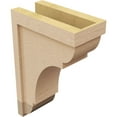 thumbnail image 5 of 6"W x 12"D x 18"H Classic Bryant Rough Cedar Woodgrain TimberThane Corbel, Primed Tan, 5 of 6