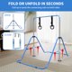 thumbnail image 3 of Barra de gimnasia horizontal multifuncional ajustable de altura para niños con anillos de oso, 3 of 5