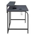 thumbnail image 2 of OSP Home Furnishings Reload Gaming Desk with RGB LED Lights and Power Hub, Grey, 2 of 5