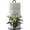 white, variant on Decorative Paper Towel Holder with Flower Pattern – Freestanding Tissue Roll Rack for Home, Kitchen, Bathroom, or Office