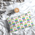 thumbnail image 5 of Fuzoiu Rainbow Llama Print Pillow Case with Hidden Zipper,Pillow Covers,Soft and Comfortable Pillowcase-14"x20", 5 of 6