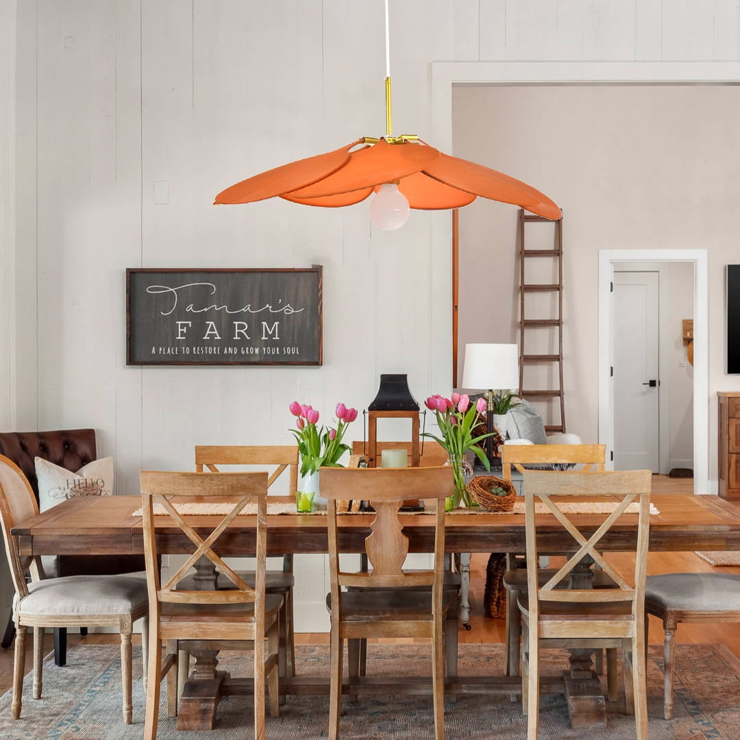 Arturesthome Dining Room Pendant Light, Nordic Modern Light Fixture, Modern Home Ceiling Light, Living Room Boho Flower Hanging Lamp, Bedroom Chandelier
