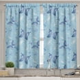 thumbnail image 2 of Ambesonne Butterfly Valance & Curtain, Blue Dragonflies, 55"x36", Blue Pale Blue White, 2 of 6