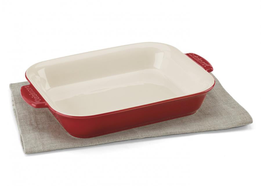 Good Cook 1qt Stoneware dish rectangle 7-3/4” X 5-3/4”x2" red w/white interior 