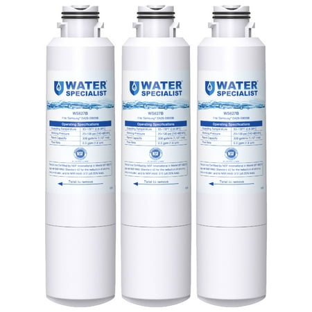 Waterspecialist DA29-00020B Refrigerator Water Filter, Replacement for Replacement for Samsung HAF-CIN/EXP, DA29-00020A/B, DA29-00020B-1, RF263BEAESR, RF28HMEDBSR, RS25J500DSR, 3 Filters