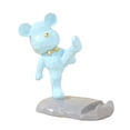 thumbnail image 2 of Soporte para teléfono móvil Gloria escultura de oso patada azul Figuras de resina, 2 of 9