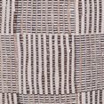 thumbnail image 2 of LR Home Square Brown/Cream Recycled Chindi Medium-Sized Indoor Pouf, 18"x18"x18", 2 of 10