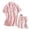 #2 Pink, variant on Krdevn Women Double Gauze Pajama Set, Notch Collar Plaid Short Sleeve Top & Shorts Loose Plus Size Loungewear,Light Green