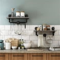 thumbnail image 6 of Furniture of America Gren Metal Floating Shelf in Gray and Black (Set of 2), 6 of 9