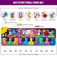 thumbnail image 2 of Alfombrilla para piano musical MR.TN Kids con 25 sonidos musicales de 1 a 6 años o más, 2 of 7
