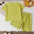 thumbnail image 4 of Boys Girls Outfits Set 2 Piece Loungewear Set, Boys Short Sleeve T-Shirt and Pants Set for Toddlers Girls Fall Clothes Home Clothes Pajamas 12-24 Months 2T 3T 4T 5T 6T 7T Children 7-8 Years, 4 of 7
