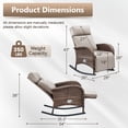 thumbnail image 5 of Bellefurn Outdoor Rocking Recliner Chairs,Patio Wicker Rocking Chairs Outdoor Lounge Chairs with Adjustable Backrest & Footrest,Reclining Lounge Rocker Chair for Outdoor,Fire Pit,Pool,Garden, 5 of 10