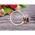 thumbnail image 4 of Cushion Cut 1.80 Carat Black Diamond Moissanite Engagement Ring 10k Rose Gold Basket Design Claw Prong Art Deco, 4 of 5