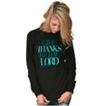 thumbnail image 3 of Christian Faith Give Thanks to Lord Plus Size Long Sleeve Graphic Tee Shirt Brisco Brands 3X, 3 of 5