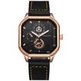 thumbnail image 3 of Reloj cuadrado para hombre, moderno, para adolescentes, estudiantes de secundaria, no mecánico, para estudiantes universitarios, con cinturón, esfera grande, 3 of 6