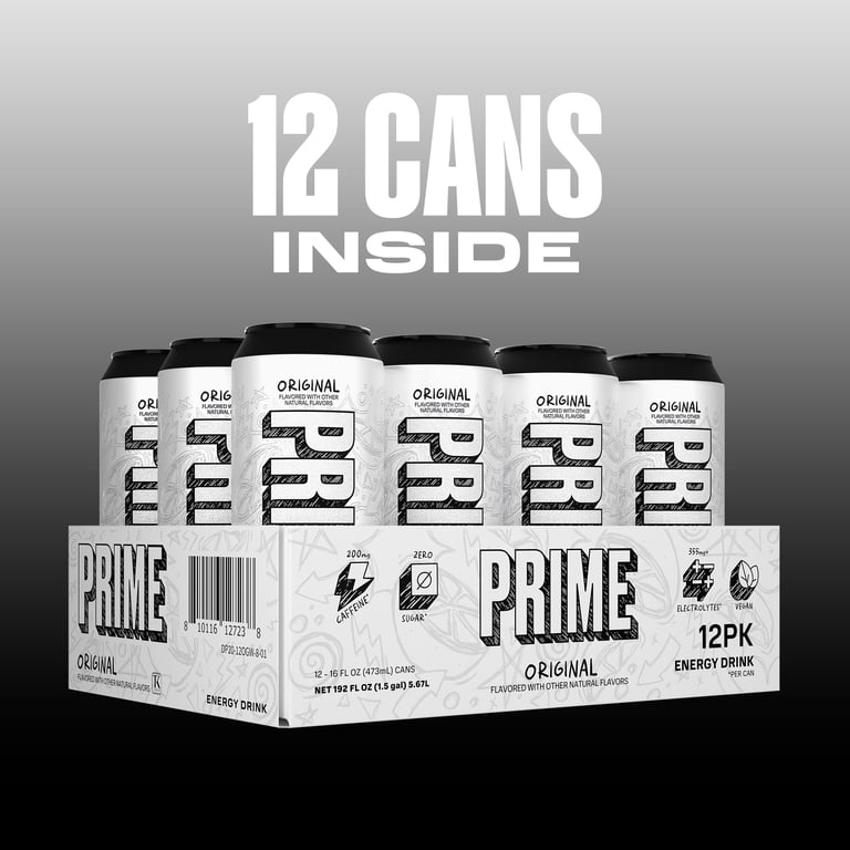 Prime Energy Drink Original, 16 fl oz, 12 Pack photo 6