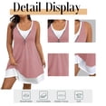 thumbnail image 5 of Cuteduck Women Plus Size Summer Dress Casual Sleeveless V-Neck Zipper Dress Loose Fit Tank Dresses Spring/Summer 1X-5X, 5 of 9