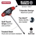 thumbnail image 2 of Llave Allen Klein Tools JTH6E09BE de 4,3 cm con extremo esférico y mango en T, 2 of 2