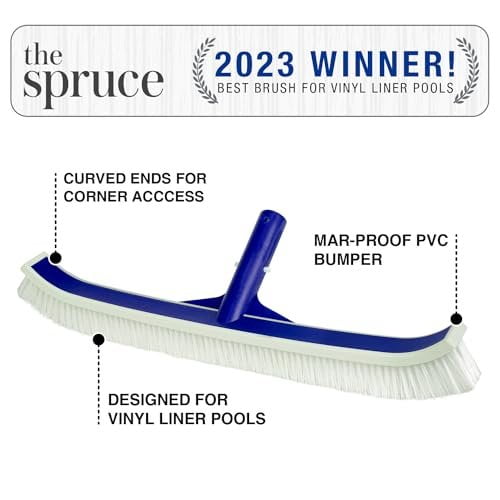 Poolmaster Classic Collection 18-Inch Vinyl Liner Swimming Pool & Spa Cleaning Brush with Bumper