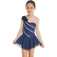 thumbnail image 3 of IEFIEL Girls Shiny Rhinestone Figure Skating Dress Long Sleeve Ballet Dance Gymnastics Leotard Dress Dancewear Blue 8, 3 of 7