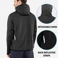 thumbnail image 3 of BALEAF Men's Lightweight Puffer Outerwear Jacket Warm Winter Hiking Walking Coat Water Resistant Package Black S, 3 of 7