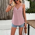 thumbnail image 2 of Tosmy Summer Tank Tops For Women Ladies Casual Fashion Sleeveless Solid Color V Neck Halter Top Vest For Women, 2 of 9