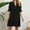 Black, variant on Nnhblu Summer Dresses Sundresses for Women Short Sleeve V Neck White - L